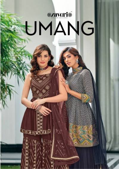 Umang By Zaveri Embroidered Plazzo Style Readymade Salwar Suits